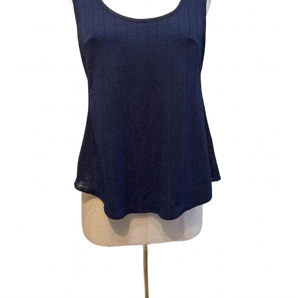 NEW BYRON LARS knit art tank in navy